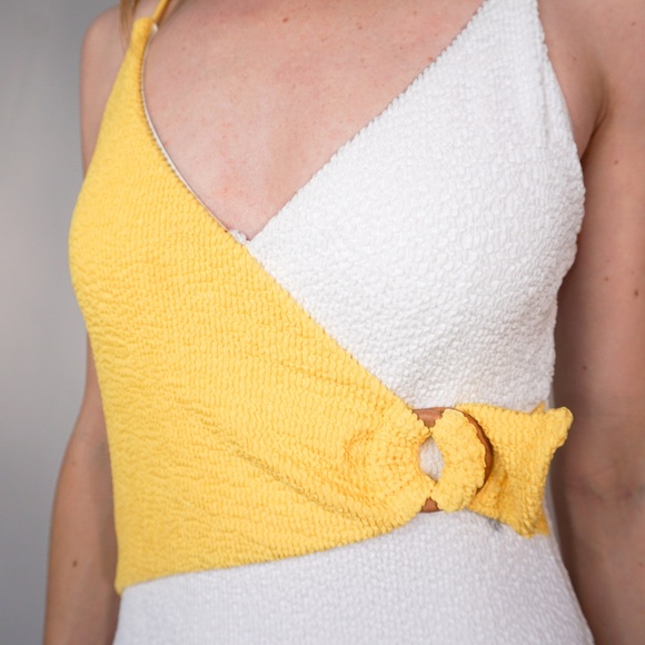 ONIA Lila Smocked Texture One Piece Swimsuit NWT - Picture 6 of 6